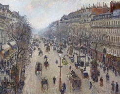 Camille Pissarro, Boulevard Montmartre, Morning. Cloudy Weather, 1897.