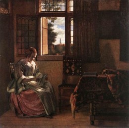 Pieter de Hooch, Woman Reading a Lletter,1664.